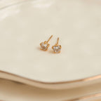 Howard's - Waterproof Earrings 4mm Round Cubic Zirconia Stud Narelle