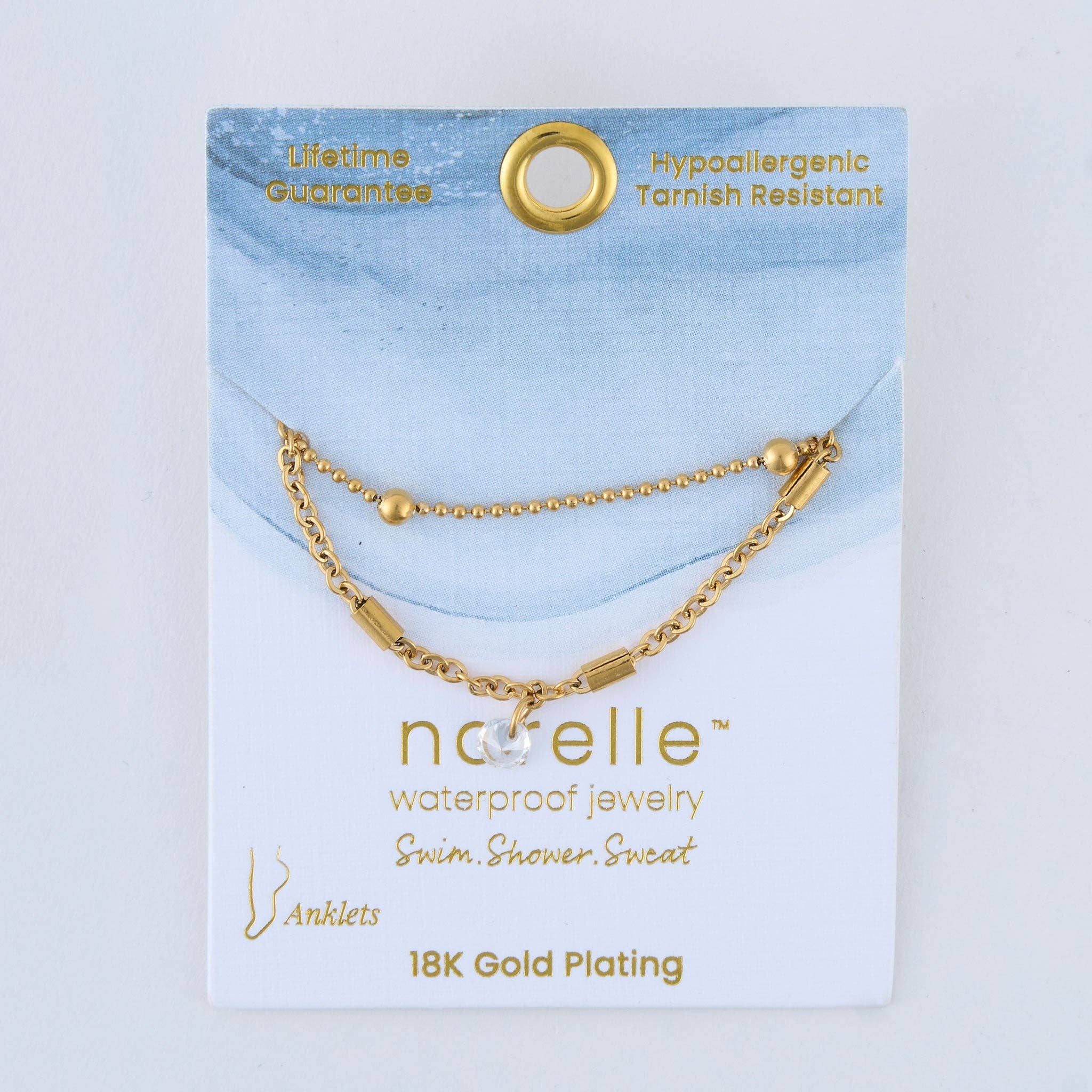 Howard's - Narelle Waterproof Gold Plated Dainty Multi Row Anklet