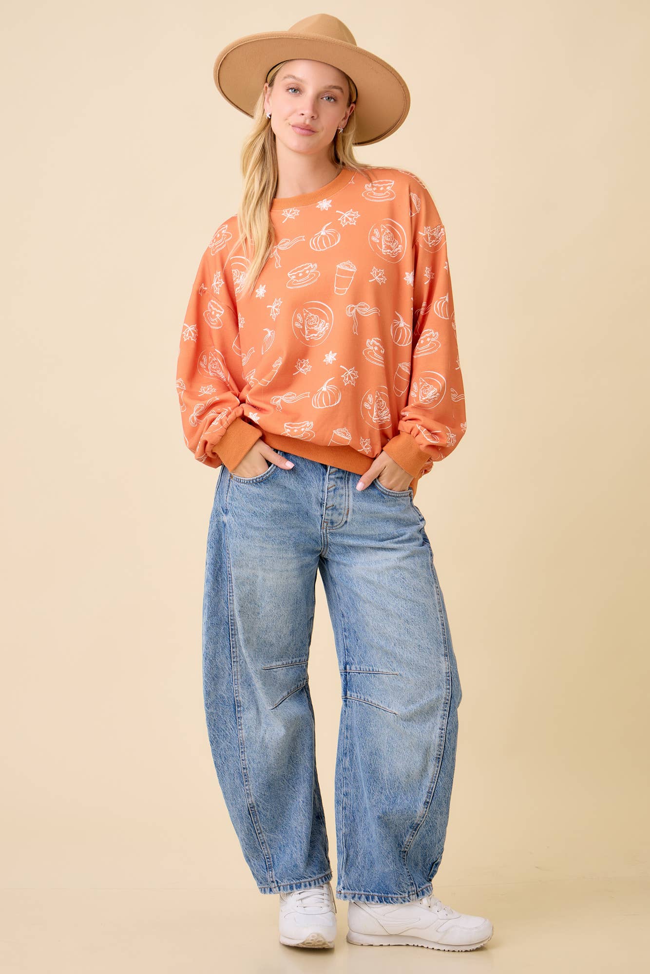 Main Strip - Pumpkin Spice Print Crewneck