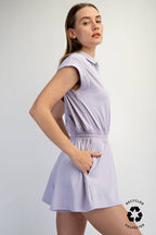 Rae Mode - BUTTER SHORT SLEEVE QUARTER ZIP ROMPER