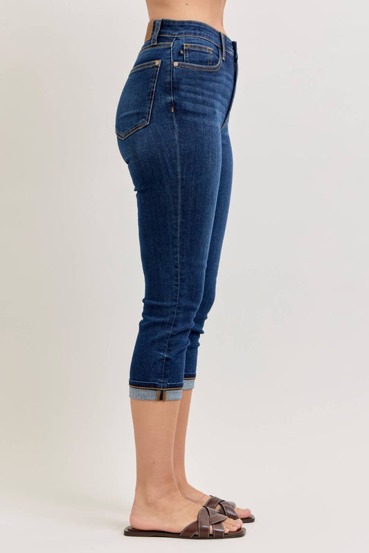 Judy Blue Jeans - HW Capri w/ Single Cuff