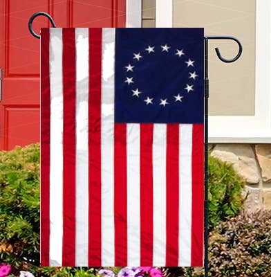 Betsy Ross Embroidered Nylon Garden Flag