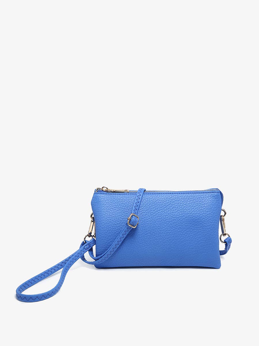 Jen & Co. - M013 Riley Monogrammable 3 Compartment Crossbody/Wristlet