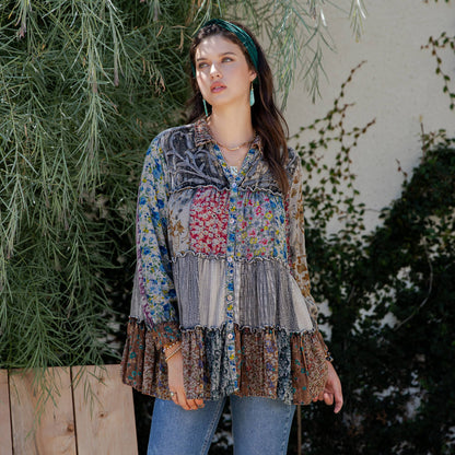 Young Threads - Limited Edition Sweater Knit Jhabla Top with Graceful Tiers