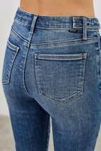 SAIGE DENIM MID RISE SKINNY CROP