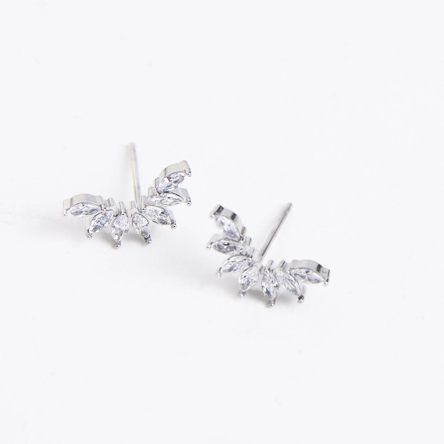 Howard's - Waterproof Earrings Mini Crawler Studs with Cubic Zirconia