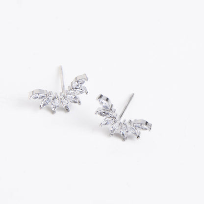 Howard's - Waterproof Earrings Mini Crawler Studs with Cubic Zirconia