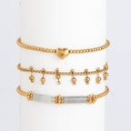 Howard's - Waterproof Bracelet Heart Beaded 3-Piece Set Narelle
