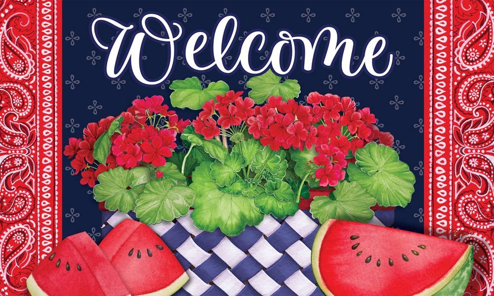 Mat-Watermelon and Flags