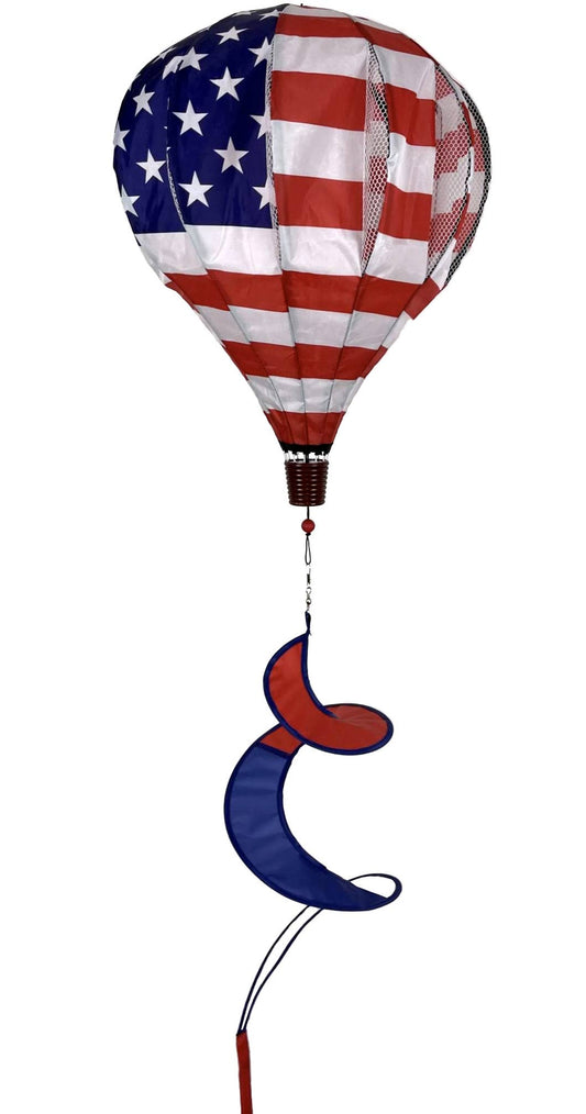 Briarwood Lane - American Flag Deluxe Hot Air Balloon Spinner