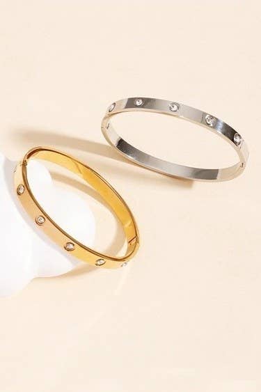 JOSSLYN by wall to wall - 18K NON-TARNISH WATERPROOF STAINLESS STEEL BANGLE | 40B5153
