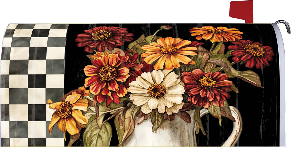 Custom Decor - Mailbox Makeover-Vintage Fall Flowers
