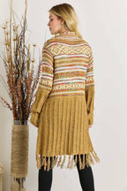 Maya FRINGE HEM AZTEC CARDIGAN