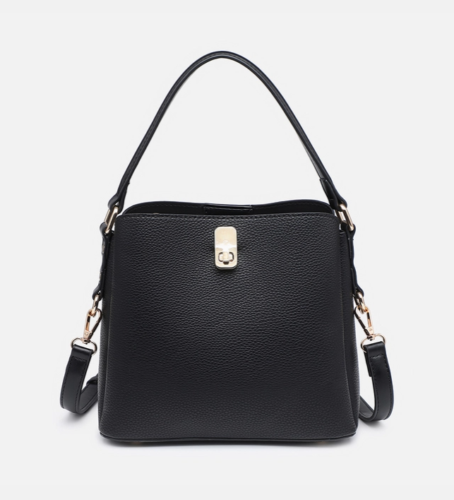 Allison Faux Canvas Triple Compartment Satchel | M2819