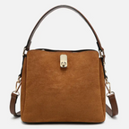 Allison Faux Canvas Triple Compartment Satchel | M2819