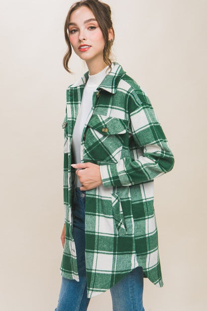 Amanda Oversized Plain Button Up Shacket