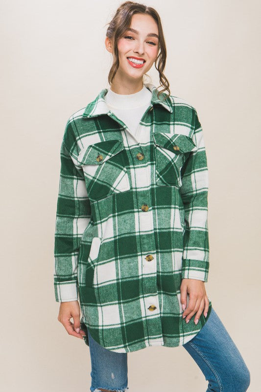 Amanda Oversized Plain Button Up Shacket