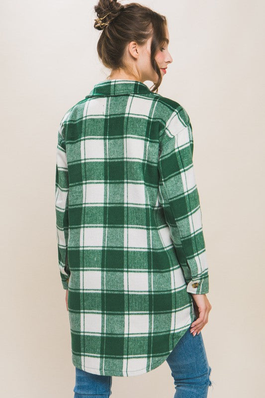 Amanda Oversized Plain Button Up Shacket