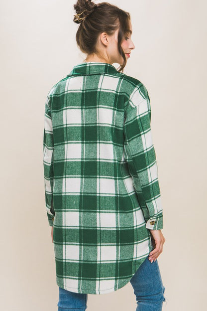 Amanda Oversized Plain Button Up Shacket