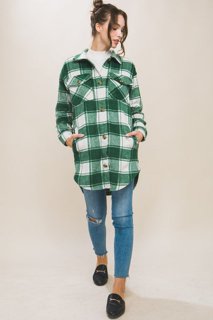 Amanda Oversized Plain Button Up Shacket