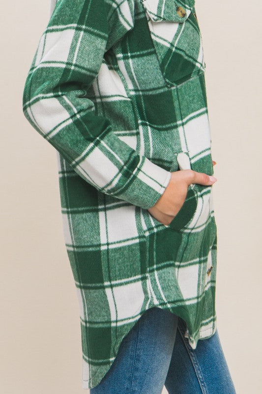 Amanda Oversized Plain Button Up Shacket