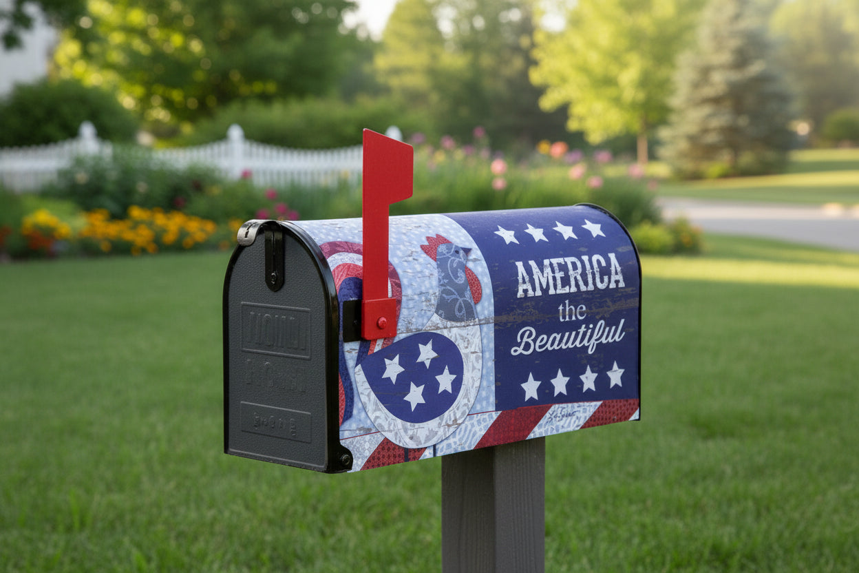America The Beautiful Mailbox Cover