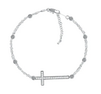 Anklet- Sideways Cross