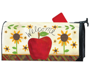 Apples and Sunflowers Mailbox Cover