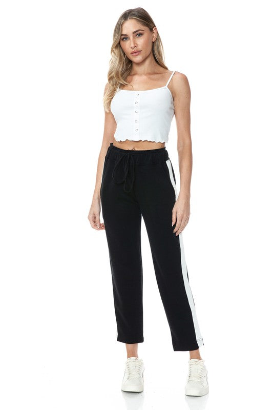 Ariella STRAIGHT LEG PANT With White DETAIL IN SCUBA