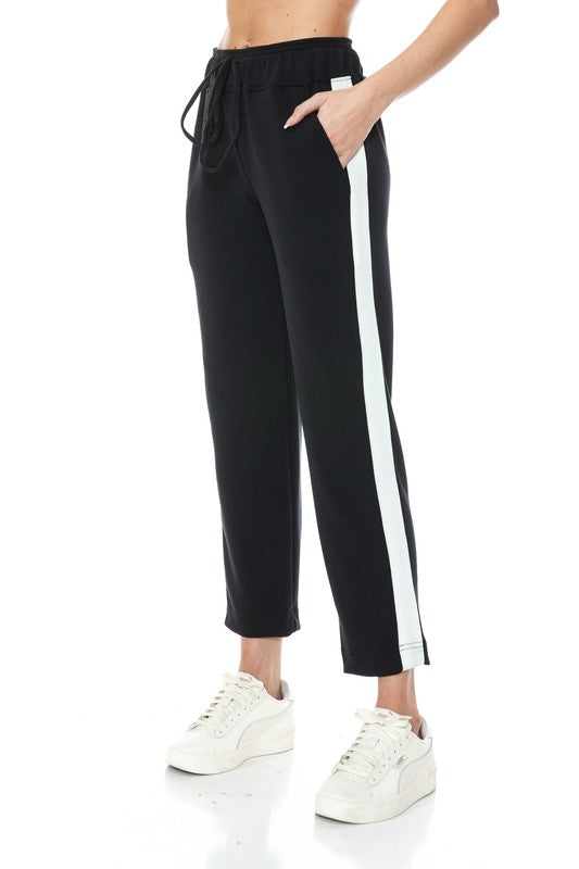 Ariella STRAIGHT LEG PANT With White DETAIL IN SCUBA