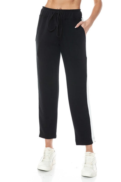 Ariella STRAIGHT LEG PANT With White DETAIL IN SCUBA
