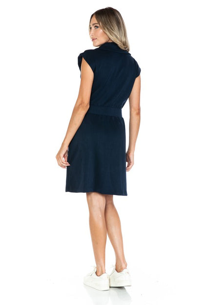 Ariella Scuba Dress With Zipper Detail