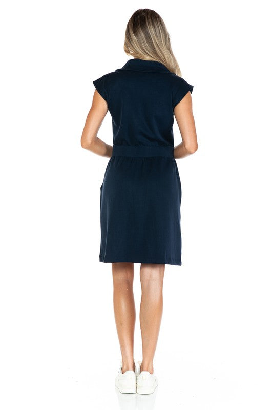 Ariella Scuba Dress With Zipper Detail