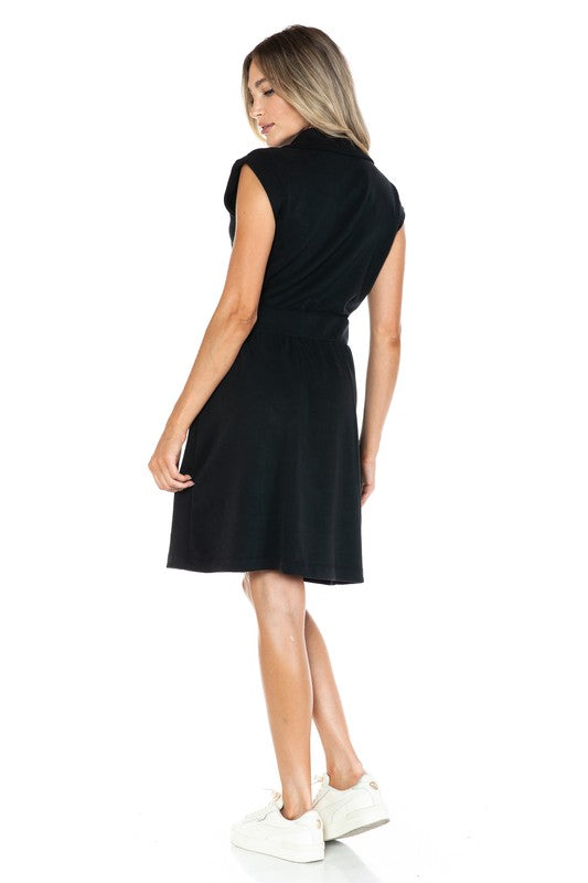 Ariella Scuba Dress With Zipper Detail