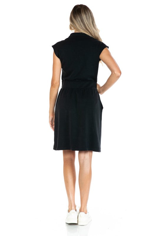 Ariella Scuba Dress With Zipper Detail
