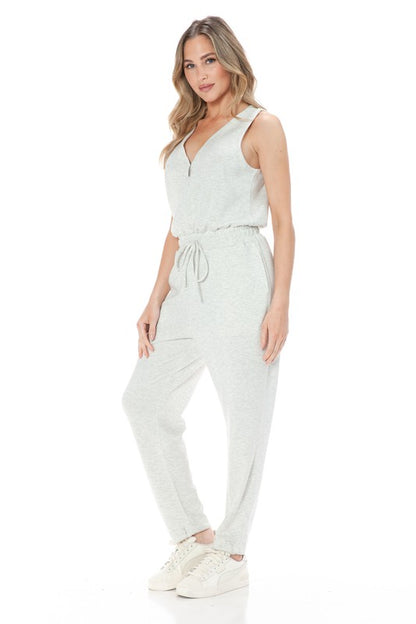 Ariella Scuba Sleeveless Jumpsuit