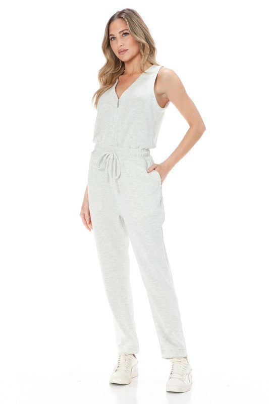 Ariella Scuba Sleeveless Jumpsuit