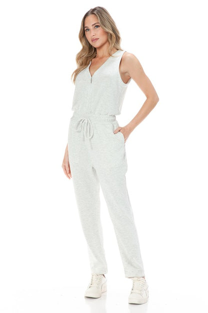 Ariella Scuba Sleeveless Jumpsuit
