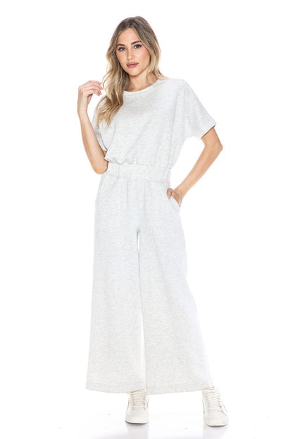 Ariella Scuba Crop Jumpsuit