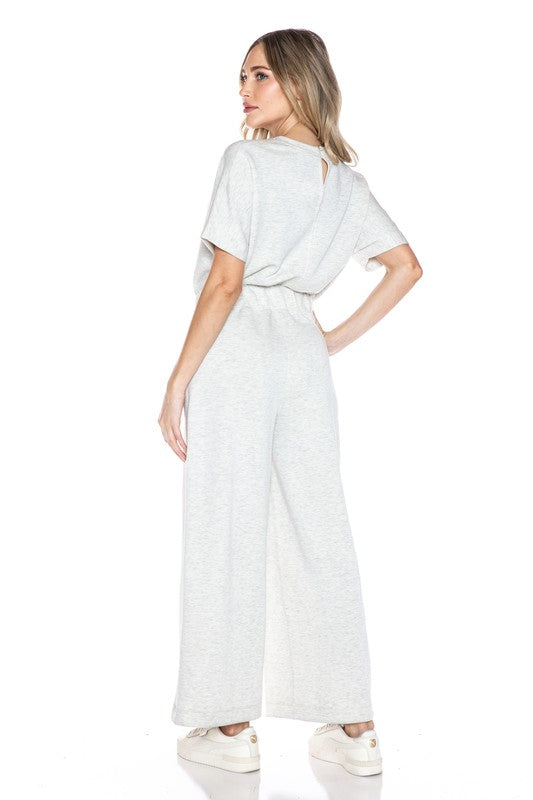 Ariella Scuba Crop Jumpsuit