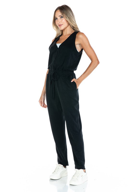 Ariella Scuba Sleeveless Jumpsuit