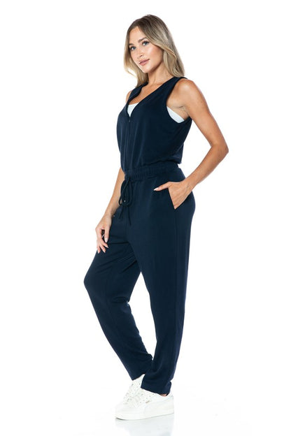Ariella Scuba Sleeveless Jumpsuit