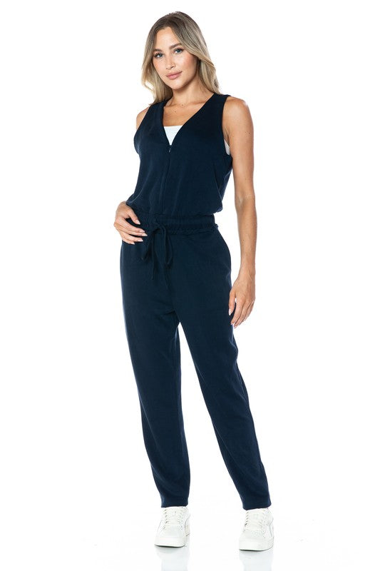 Ariella Scuba Sleeveless Jumpsuit