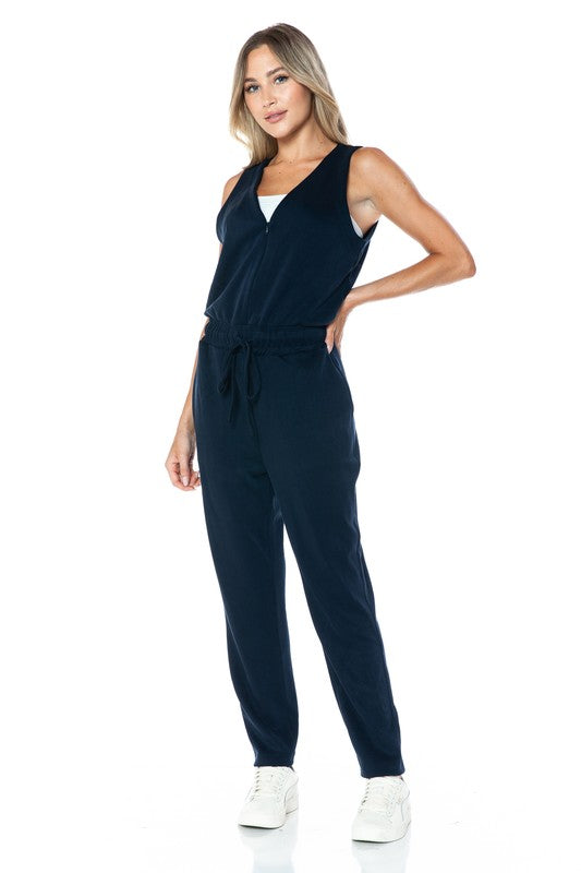 Ariella Scuba Sleeveless Jumpsuit