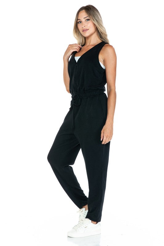 Ariella Scuba Sleeveless Jumpsuit