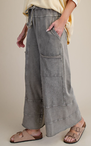 Easel Mineral Washed Terry Knit Sweatpants