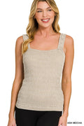 Seamless Winkle Stone Washed Tank Top