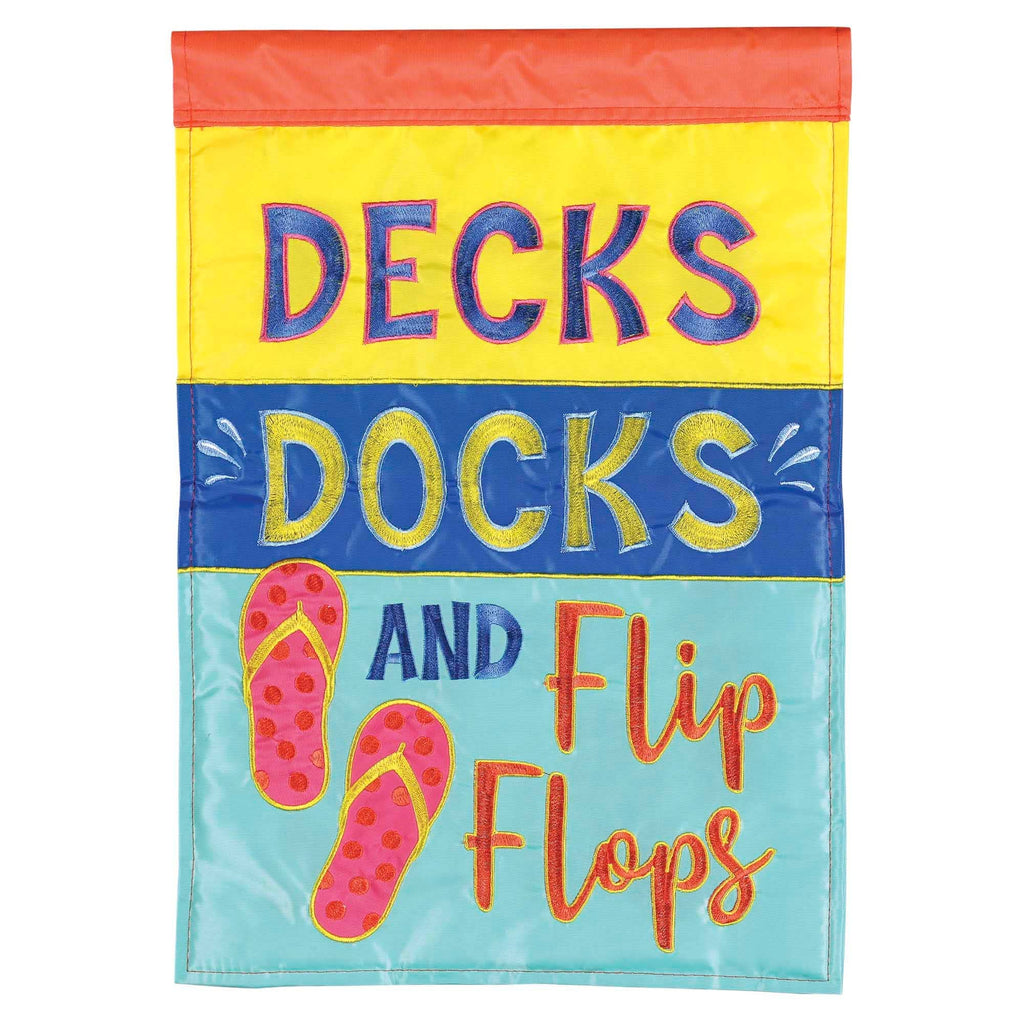 Flag Deck Docks And Flip Flops 13x18
