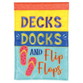 Flag Deck Docks And Flip Flops 13x18
