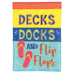 Flag Deck Docks And Flip Flops 13x18